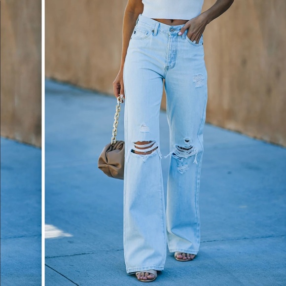 LONDON HIGH RISE 90’S FLARE DENIM - Picture 3 of 4